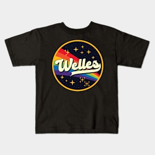 Welles // Rainbow In Space Vintage Style Kids T-Shirt